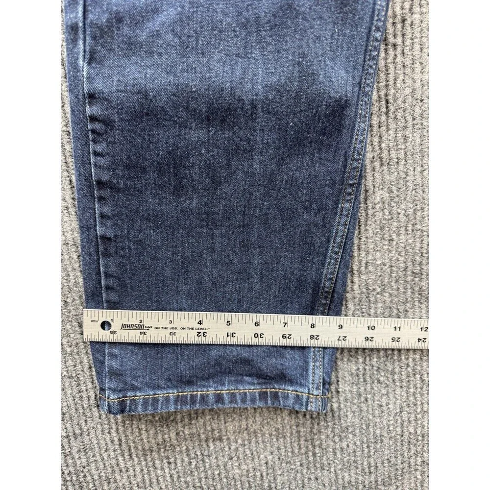 Levis 505 Jeans Mens 40x32 Blue Regular Straight Leg Denim Stretch Dark Wash